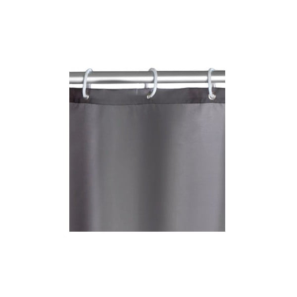 Sivý sprchový záves s protiplesňovou povrchovou úpravou Wenko, 180 × 200 cm-image-2