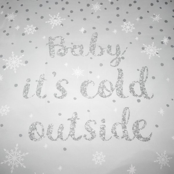 Bielo-svetlosivé obliečky na jednolôžko 135x200 cm Baby It's Cold Outside - Catherine Lansfield-image-4