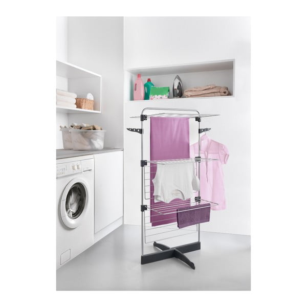 Sušiak na bielizeň v sivej a striebornej farbe 22 m Thunder – Metaltex-image-3