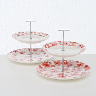 Súprava 2 etažérov z kostného porcelánu Boltze Rosella