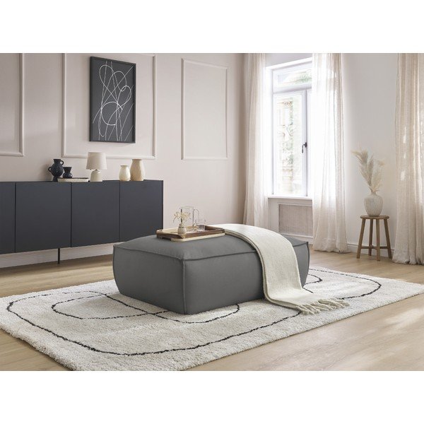 Sivá podnožka z imitácie kože Boheme – Bobochic Paris-image-1