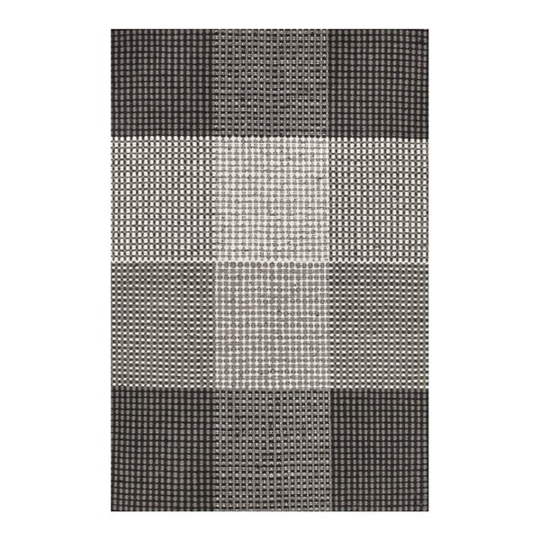 Sivý ručne tkaný vlnený koberec Linie Design Genova, 50 × 80 cm