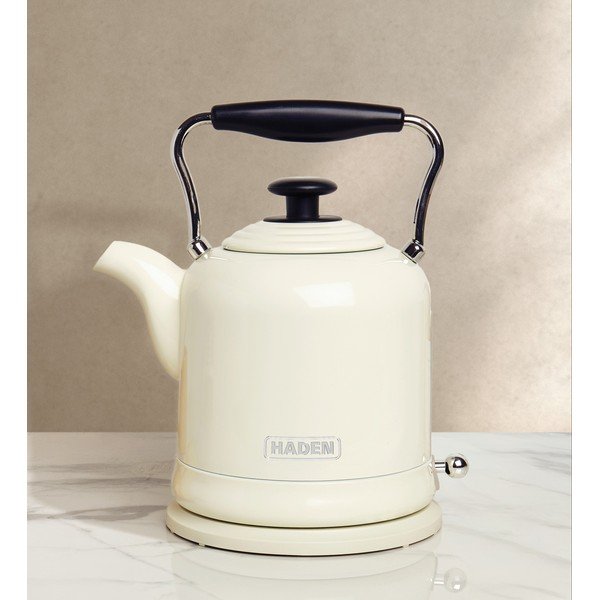 Krémovobiela rýchlovarná kanvica z nehrdzavejúcej ocele 1,5 l Highclere – Haden-image-1