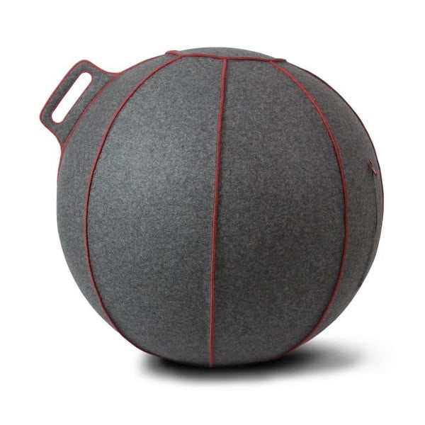 Sivá plstená lopta na sedenie VLUV, 65 cm