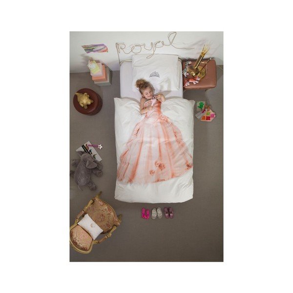 Bavlnené obliečky na jednolôžko Snurk Princess, 140 × 200 cm-image-1