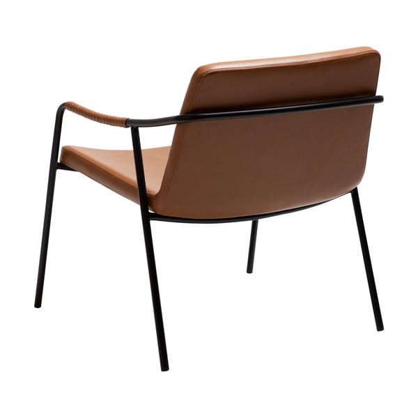 Hnedé kreslo z imitácie kože Boto – DAN-FORM Denmark-image-4