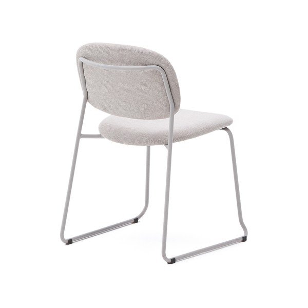 Béžová kovová stohovateľná jedálenská stolička Meli – Kave Home-image-4