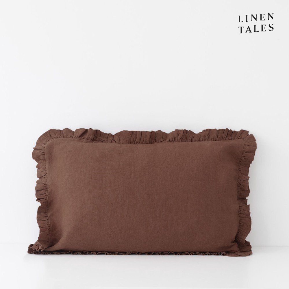 E-shop Ľanová obliečka na vankúš 50x60 cm Chocolate – Linen Tales
