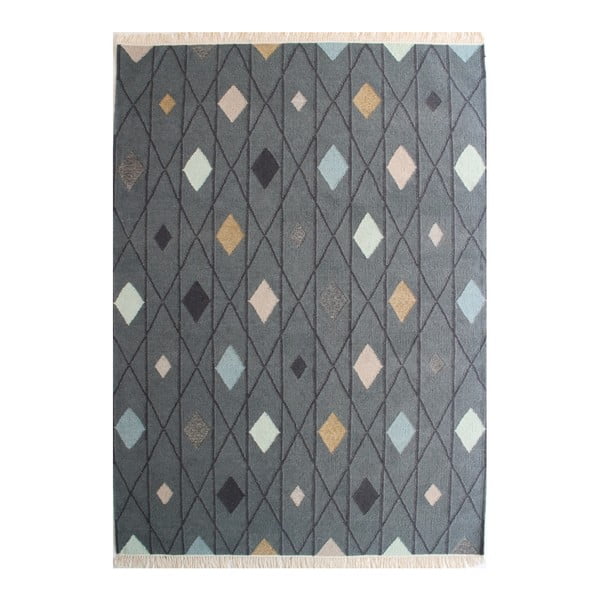 Svetlosivý ručne tkaný vlnený koberec Linie Design Marsala, 170 x 240 cm