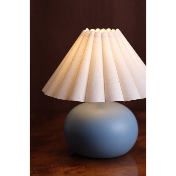 Biela/modrá keramická stolová lampa (výška  34 cm) Crasso – Jotex-image-1