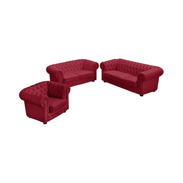 Červené kožené kreslo Max Winzer Bridgeport-image-1