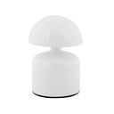 Biela LED stolová lampa s kovovým tienidlom (výška 14 cm) Impetu – Leitmotiv