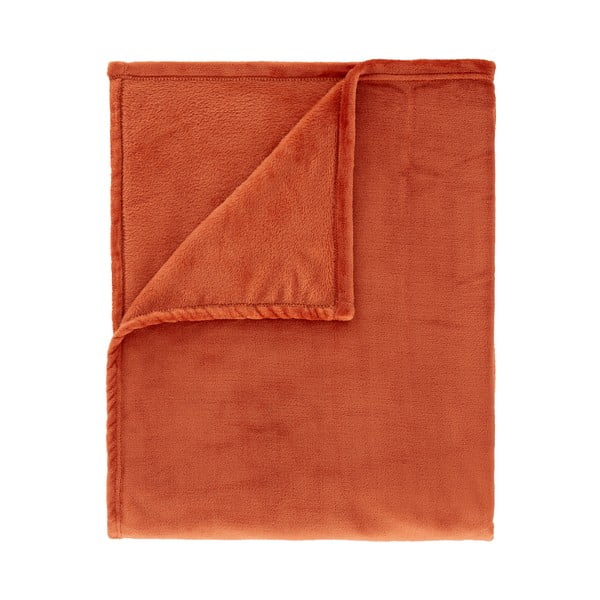 Oranžová deka z mikroplyšu 130x170 cm Raschel Velvet – Catherine Lansfield