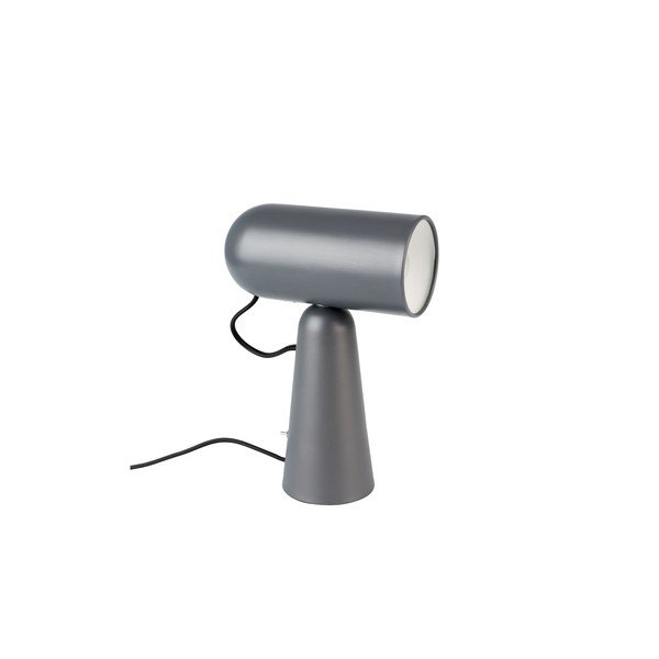 Sivá stolová lampa s kovovým tienidlom (výška 26,5 cm) Vesper – White Label