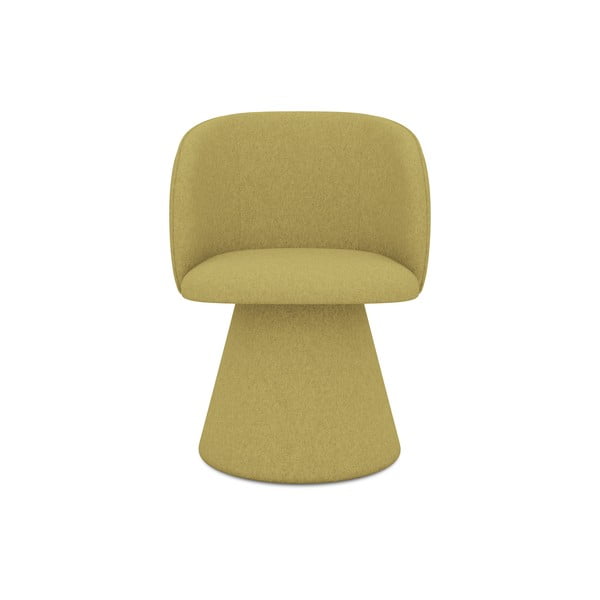 Žlté čalúnené jedálenské kreslo Maia – Makamii-image-1