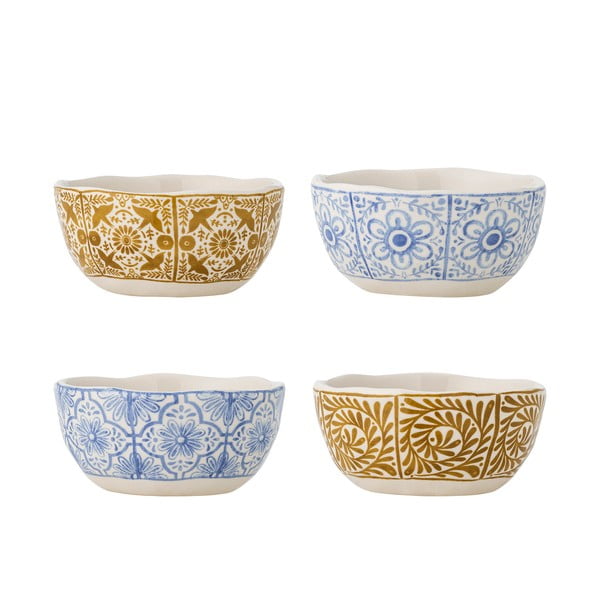 Modré/oranžové misky v súprave 4 ks z kameniny 200 ml Milton – Bloomingville