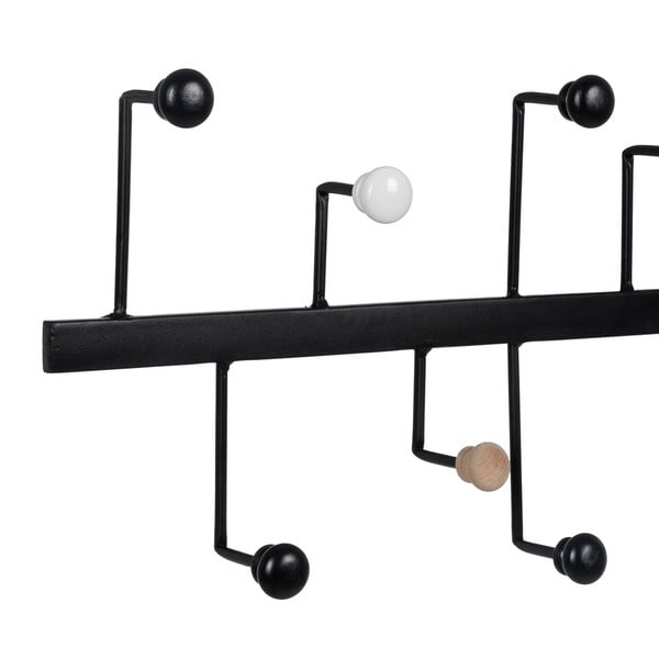 Čierny kovový nástenný vešiak – Ixia-image-3