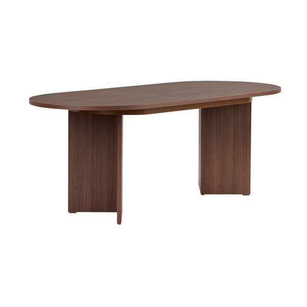 Rozkladací jedálenský stôl s prídavnou doskou v dekore orecha 90x160 cm Sorell – Kalune Design-image-4