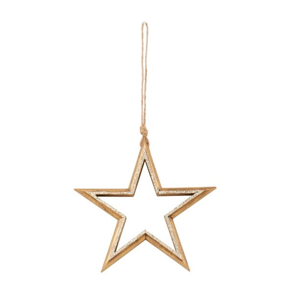 Závesná dekorácia Archipelago Wooden Star, 21 cm