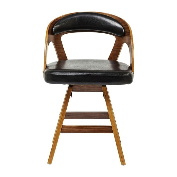 Čierna jedálenská stolička s nožičkami z bukového dreva Kare Design Manhattan
