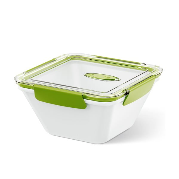 Krabička na potraviny Bento Box white/green, 1.5 l