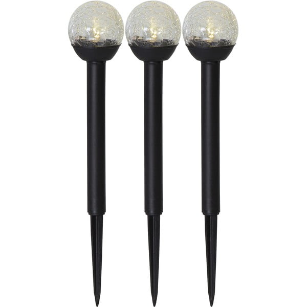 Súprava 3 vonkajších solárnych LED svietidiel Star Trading Roma, výška 23 cm