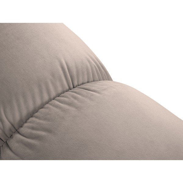 Svetlohnedá zamatová modulárna podnožka Bellis – Micadoni -image-1