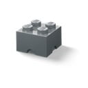 Detský tmavosivý úložný box LEGO® Square