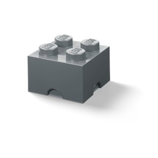 Detský tmavosivý úložný box LEGO® Square
