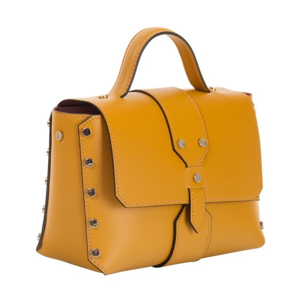 Žltá kabelka z pravej kože Andrea Cardone Mustard Dream