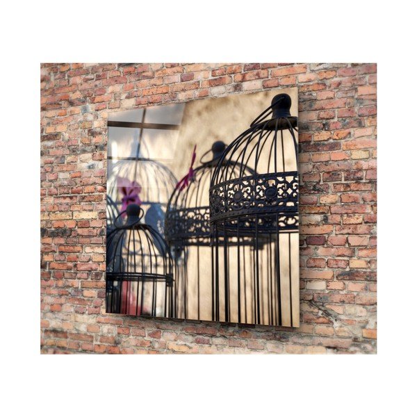 Sklenený obraz 3D Art Cages, 50 × 50 cm-image-1