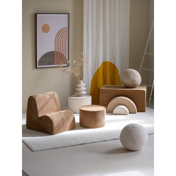 Hnedé menčestrové detské kresielko Cloud – Wigiwama-image-1