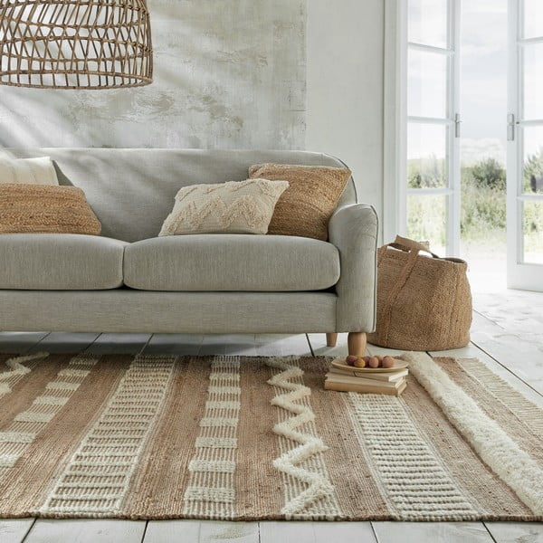 Béžový jutový koberec Flair Rugs Medina, 120 x 170 cm-image-1
