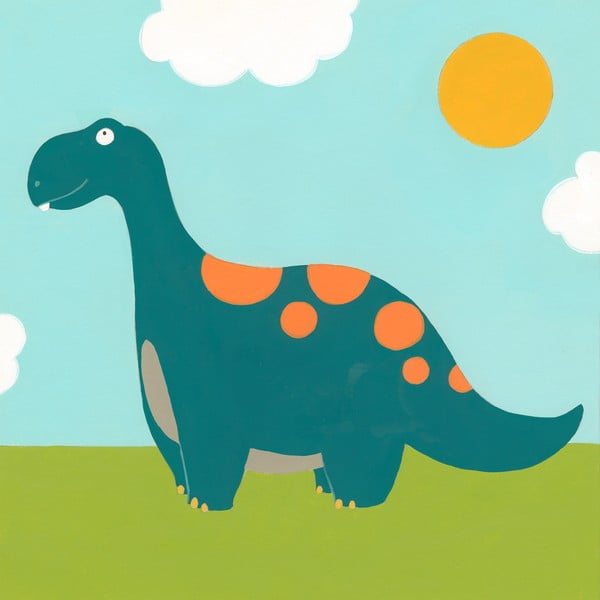 Dětský obraz Dino, 30x30 cm