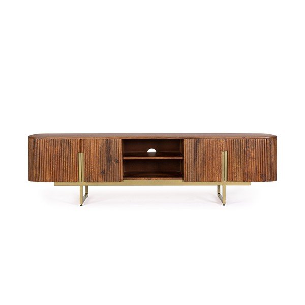 TV stolík z mangového dreva v prírodnej farbe 180x45x40 cm Vilas – Bizzotto-image-3