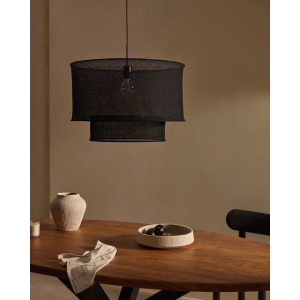 Čierne tienidlo ø 60 cm Mariela – Kave Home-image-1