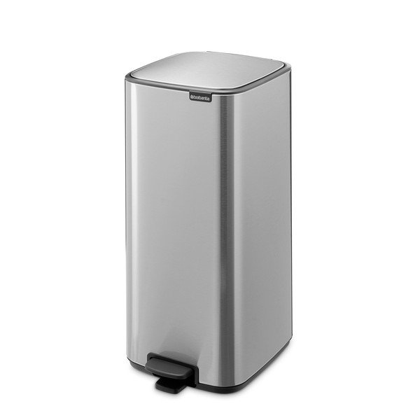 Pedálový oceľový odpadkový kôš v matne striebornej farbe 30 l Bo – Brabantia