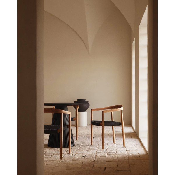 Jedálenská stolička v prírodnej farbe v súprave 4 ks Ydalia – Kave Home-image-1