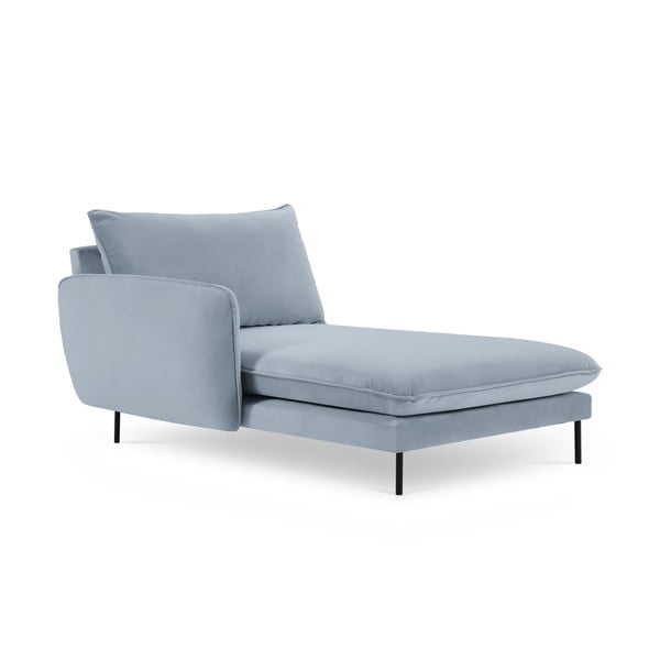 Svetlomodrá zamatová leňoška (ľavý roh) Vienna – Cosmopolitan Design-image-3