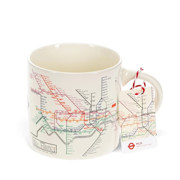 Béžový keramický hrnček 350 ml Heritage Tube Map – Rex London-image-2