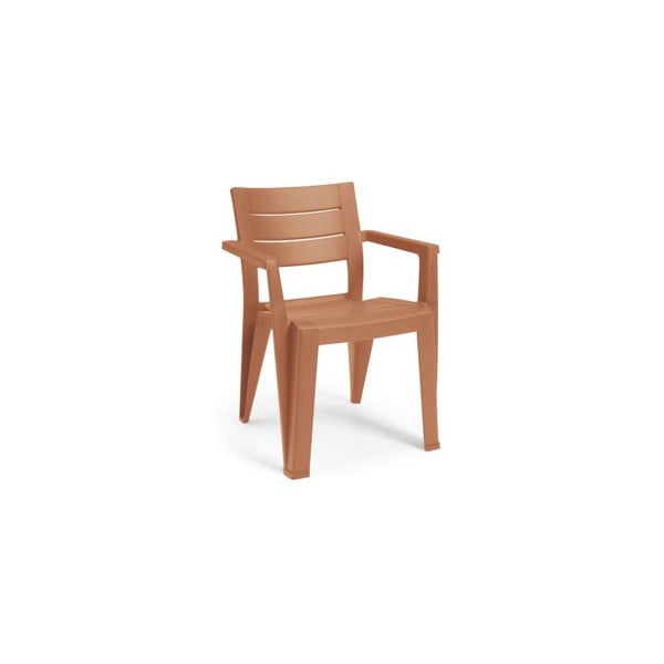 Oranžová plastová záhradná stolička Julie – Keter