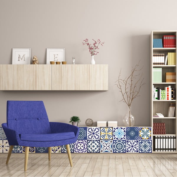 Sada 30 samolepiek na nábytok Ambiance Tiles Stickers For Furniture Lubina, 15 × 15 cm