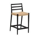 Čierna/v prírodnej farbe barová stolička z dubového dreva (výška sedadla 65 cm) Analy – Kave Home