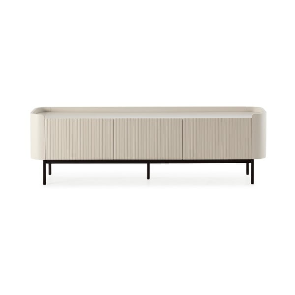 Krémovobiely TV stolík 180x55x40 cm Willa – MOME