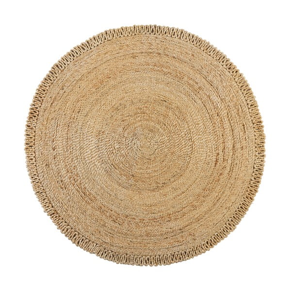 Jutový okrúhly koberec v prírodnej farbe ø 150 cm Eta - Flair Rugs