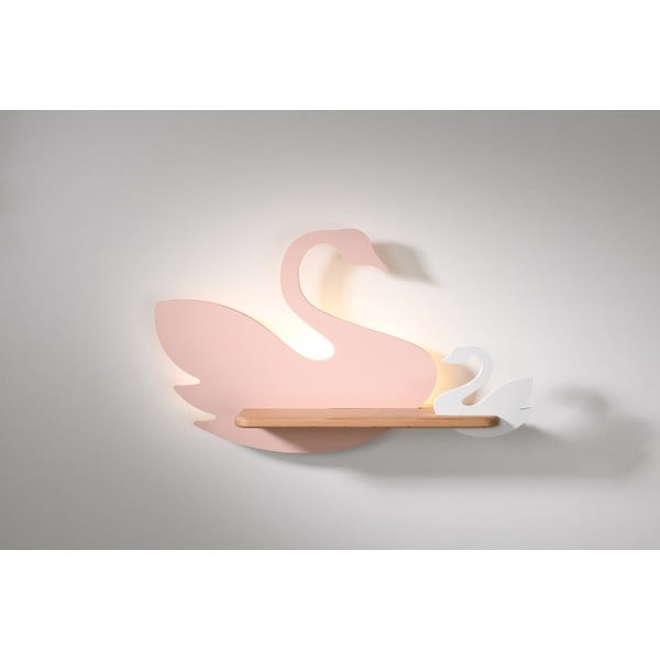 Bielo-ružové detské svietidlo Swan - Candellux Lighting-image-3