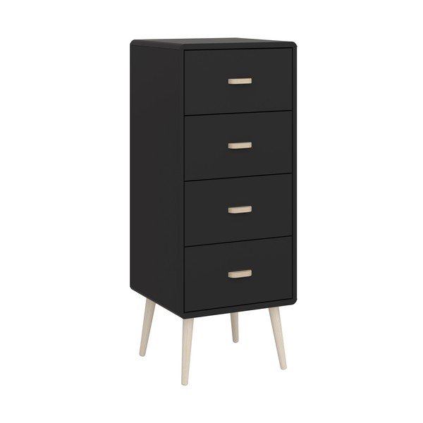 Čierna vysoká komoda 41x105 cm Mino - Tvilum-image-1