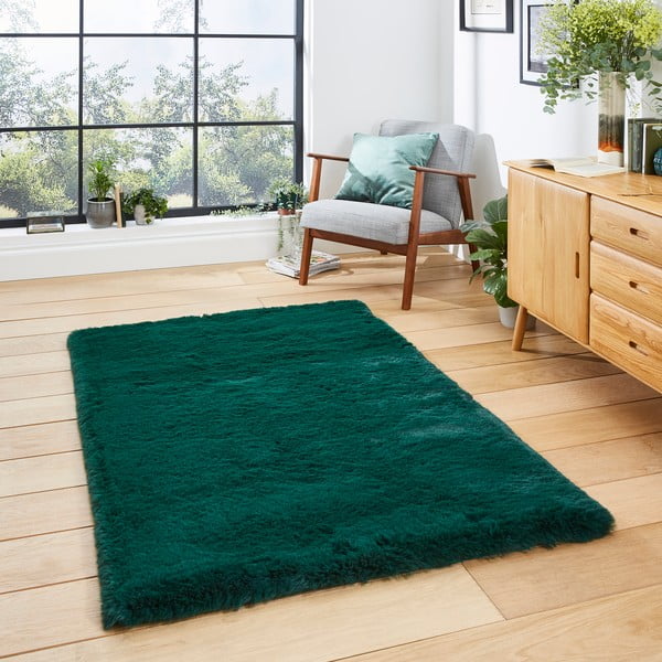 Smaragdovozelený koberec Think Rugs Super Teddy, 150 x 230 cm-image-1