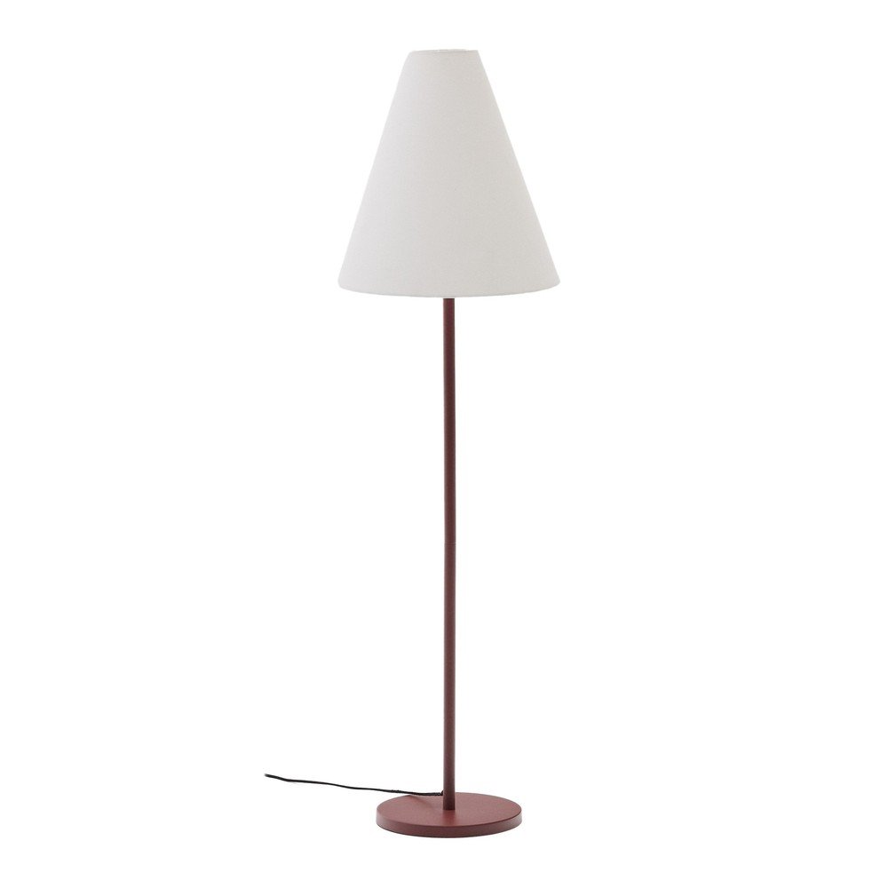 E-shop Stojacia lampa v terakotovej farbe s textilným tienidlom (výška 153 cm) Navat – Kave Home