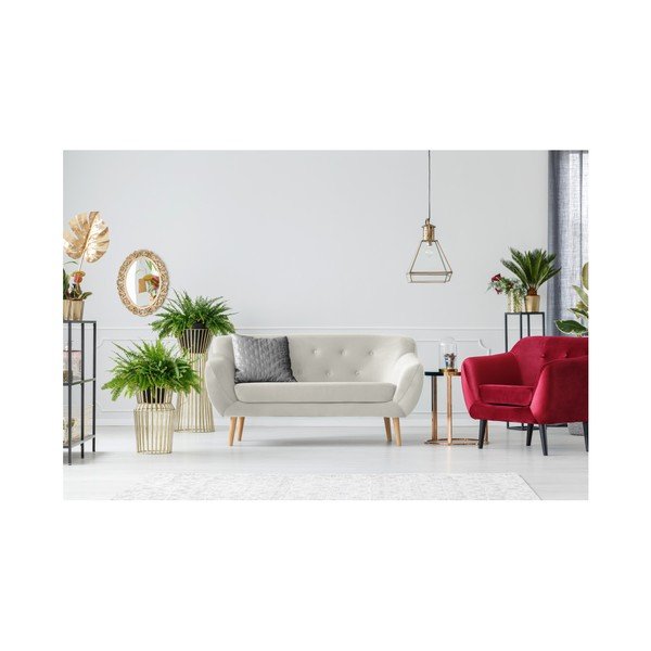 Krémová dvojmiestna pohovka Mazzini Sofas Amelie-image-2